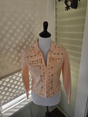 Studded Vintage Peach Women's Jacket
